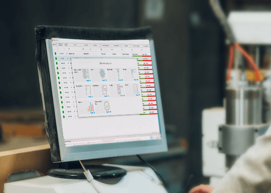 Pantalla de enCONTROL, programa de Endades, con el software que aporta soluciones en la gestión de la producción